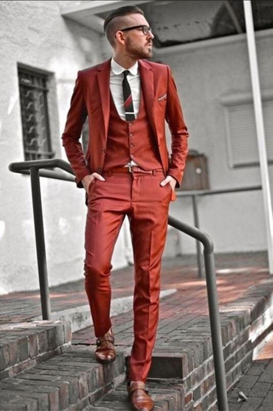 Jaylin Handsome Slim Fit Three Piece Notched Lapel Men Fit For Prom
