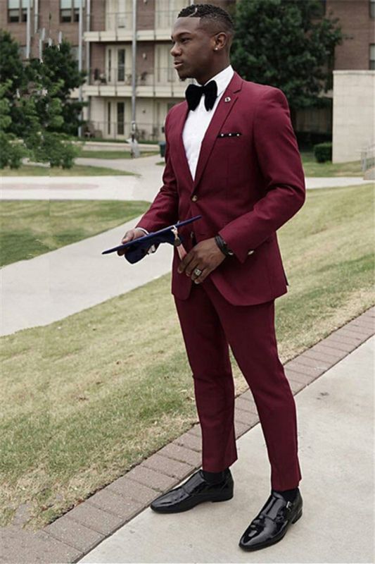 Taylor Formal Burgundy Slim Fit Two Piece Men Suit Online