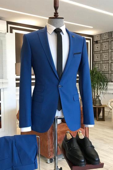 Ingemar Royal Blue Point Lapel Custom Formal Business Men Suit