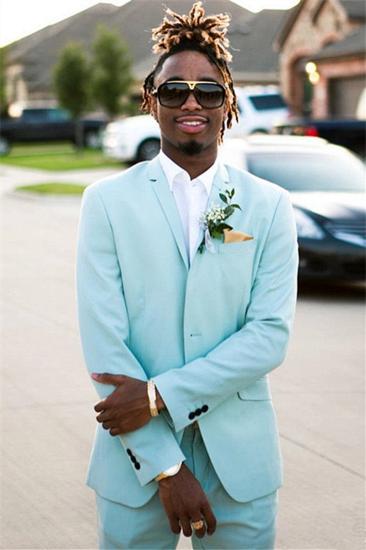 Mint Green Slim Fit Men Suit Groomsmen Suit | Two-Piece Notched Lapel Prom Suit_2