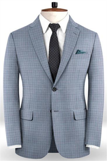 Slim Fit 2-Piece Business Suits For Men | Best Groomsmen Men Wedding Plaid Suits