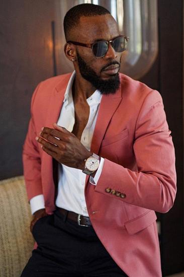 Braden Pink Two-Piece Point Lapel Prom Men Suit_2