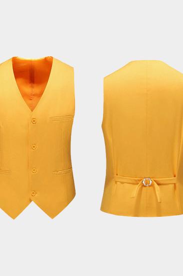 Gold Three Piece Notch Lapel Men Suit |  Corey Formal Tuxedo_3