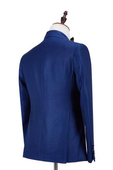 Martin Royal Blue Double Breasted Two Piece Business Men Suit_3
