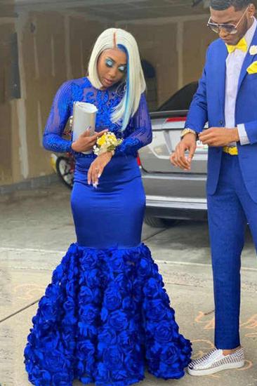 Simple Royal Blue Men Suit | Notched Lapel Slim Prom Suit_2