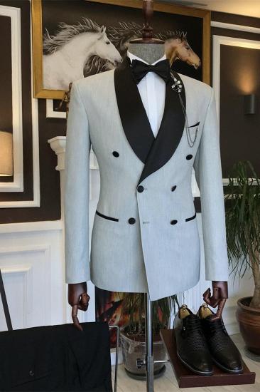 Abe New Design Off-White Double Breasted Cape Lapel Men Suit