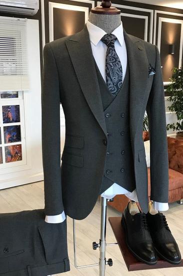 Leopold Affordable All Black Slim Fit Men Business Suit_2