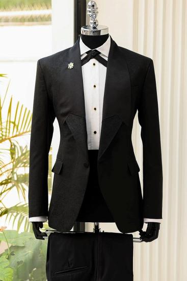 Jam Black Peaked Lapel Bespoke Two Pieces Prom Suits