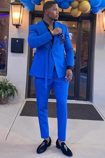 Adair Royal Blue Pointed Lapel New Arrival Men Suit For Prom
