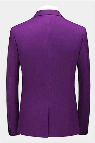Purple Men Fit Prom | Notch Lapel Three Piece Tuxedo_2