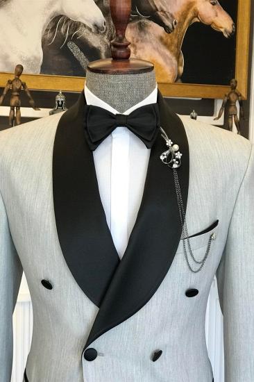 Abe New Design Off-White Double Breasted Cape Lapel Men Suit_2