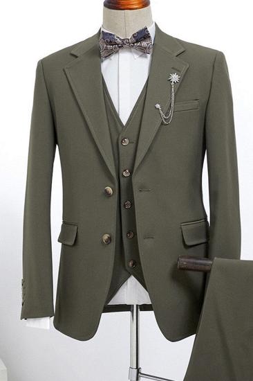Bard Handsome Dark Green 3-Pack Slim Fit Tailored Business Suit_2